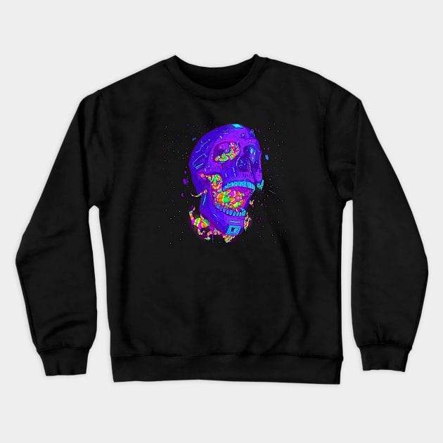 Tokebi's Skull Virus Scifi Crewneck Sweatshirt by TOKEBI